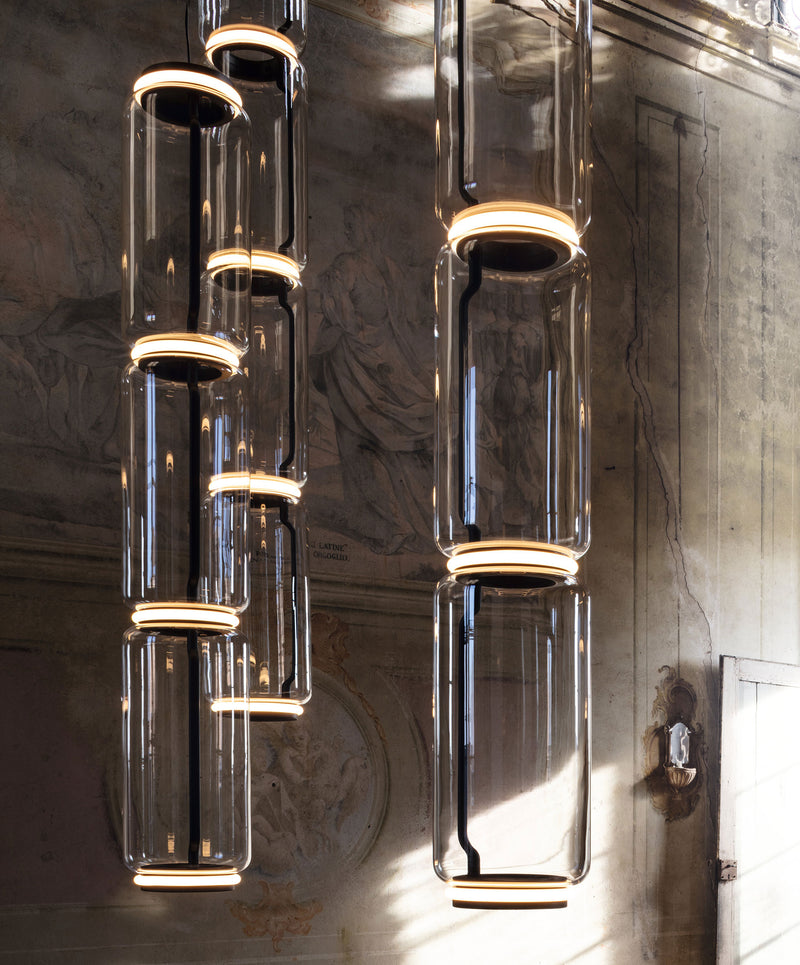 Suspension cylindrique en verre