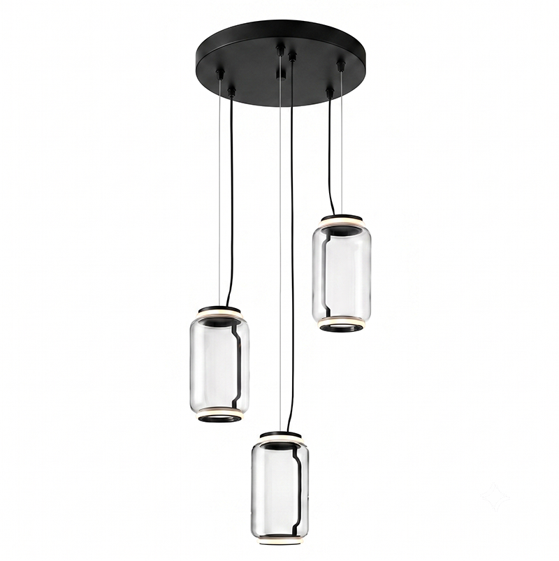 Suspension cylindrique en verre