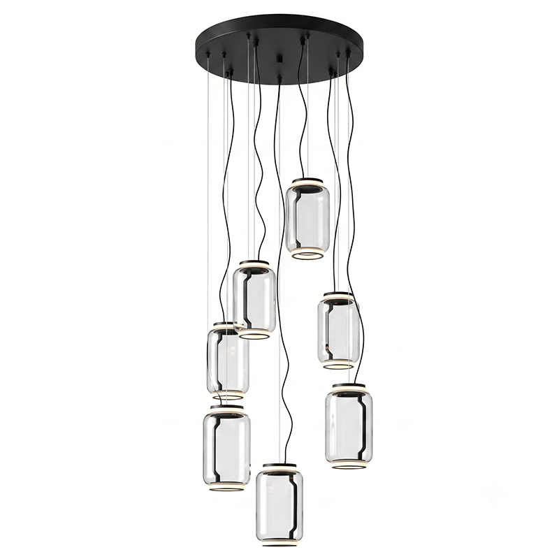 Suspension cylindrique en verre