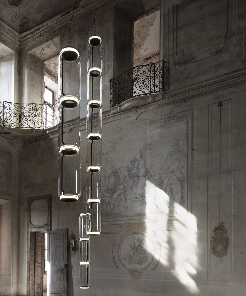 Suspension cylindrique en verre