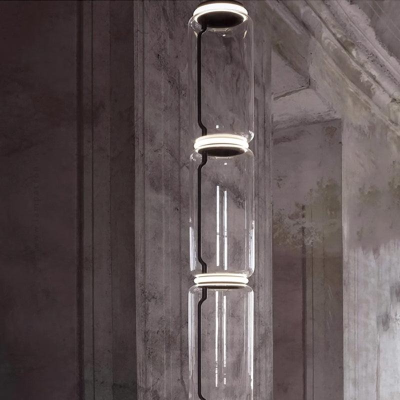 Suspension cylindrique en verre