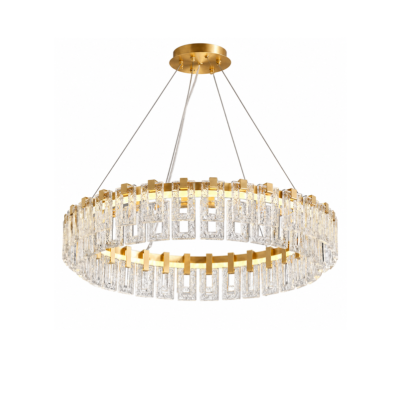 Cyprien Textured Glass Chandelier