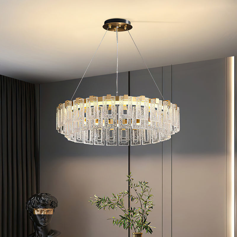 Cyprien Textured Glass Chandelier