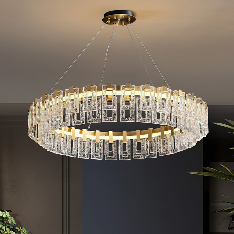Cyprien Textured Glass Chandelier
