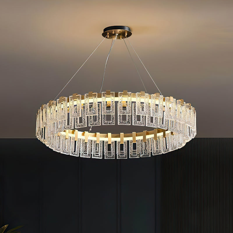 Cyprien Textured Glass Chandelier