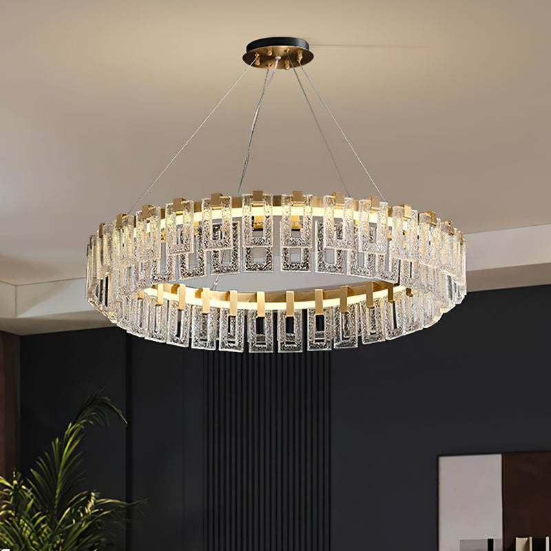Cyprien Textured Glass Chandelier