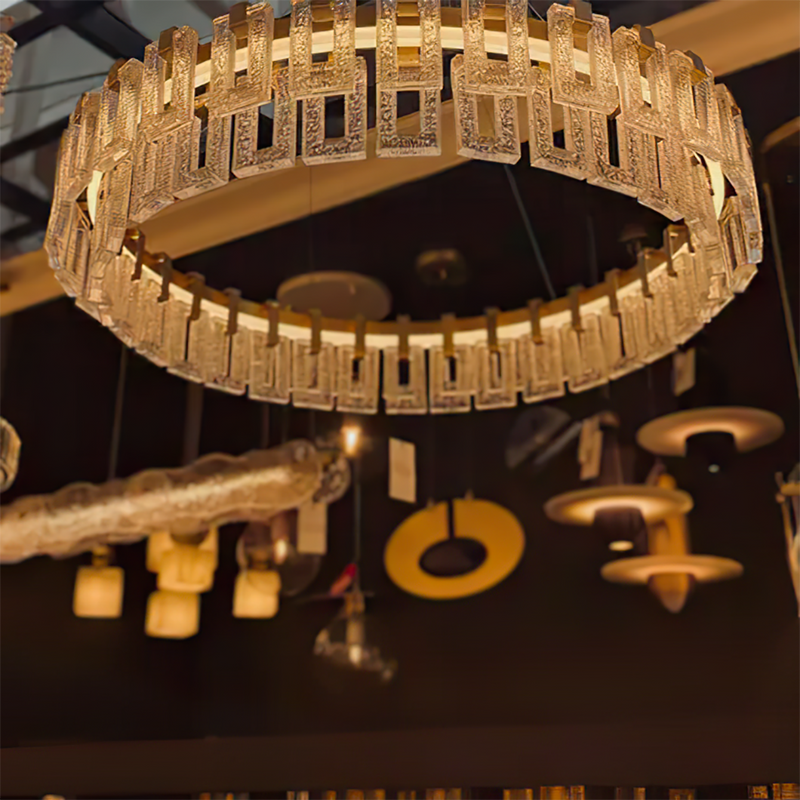 Cyprien Textured Glass Chandelier