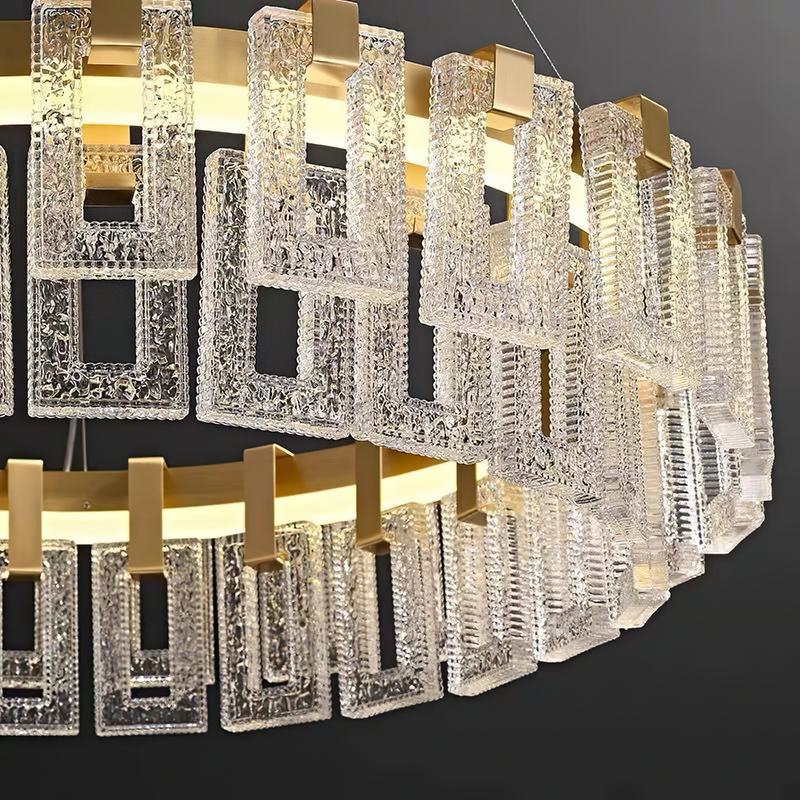 Cyprien Textured Glass Chandelier
