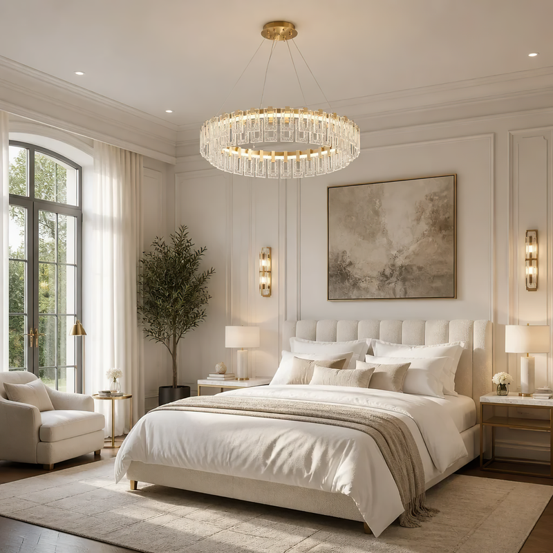 Cyprien Textured Glass Chandelier