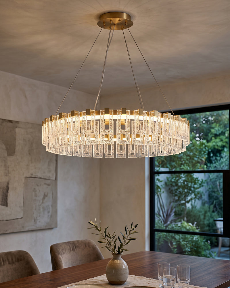 Cyprien Textured Glass Chandelier