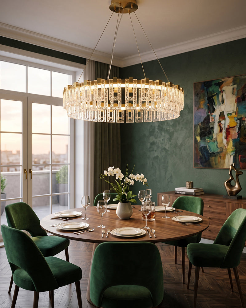 Cyprien Textured Glass Chandelier