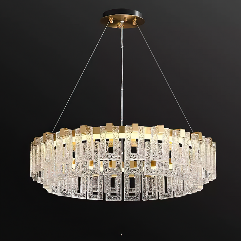 Cyprien Textured Glass Chandelier