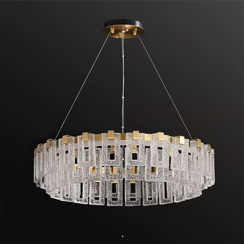 Cyprien Textured Glass Chandelier