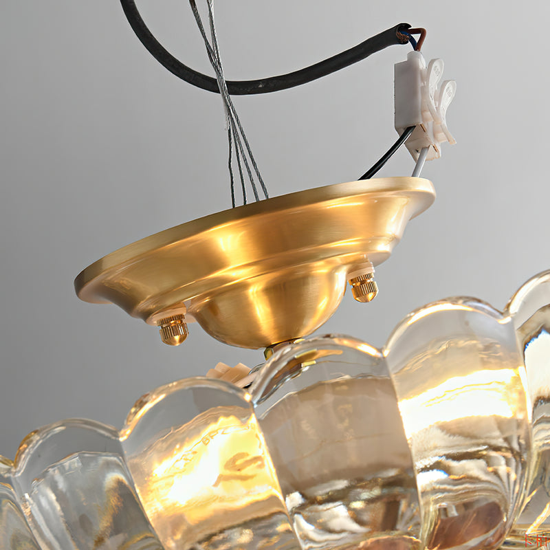 Dahlia Glass Semi-Flush Mount