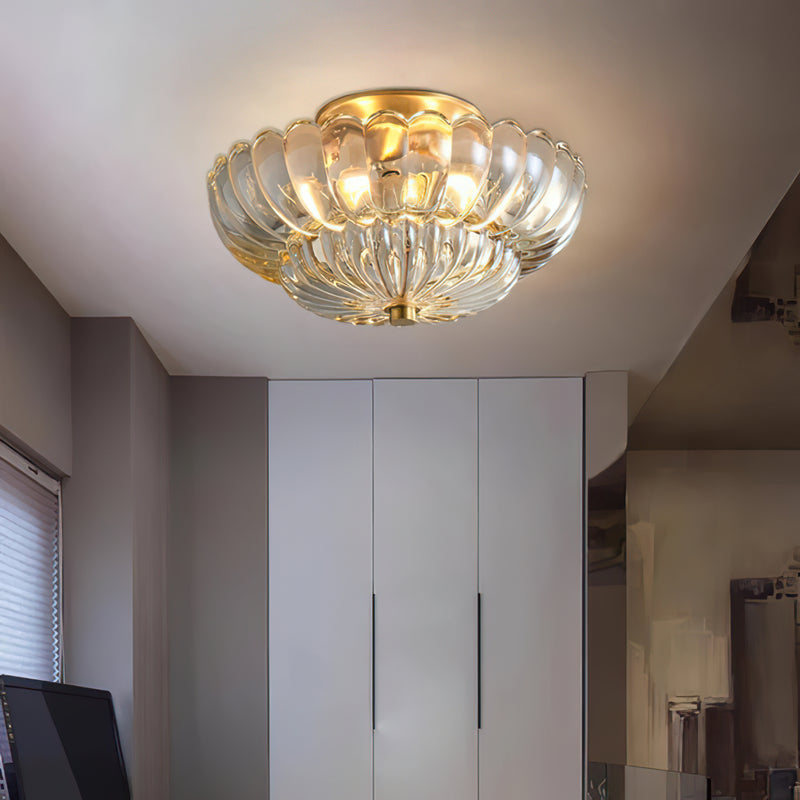 Dahlia Glass Semi-Flush Mount