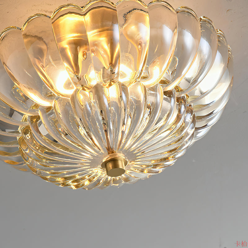 Dahlia Glass Semi-Flush Mount