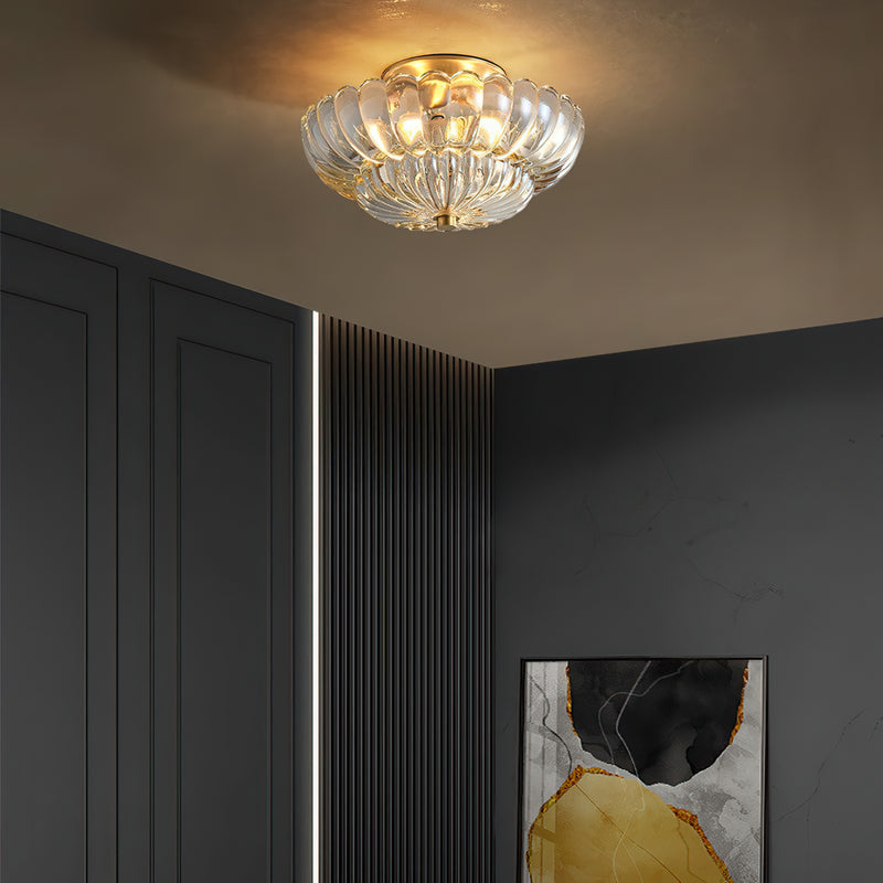 Dahlia Glass Semi-Flush Mount