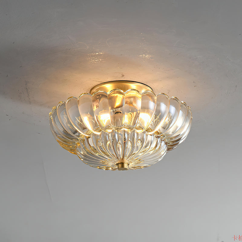 Dahlia Glass Semi-Flush Mount