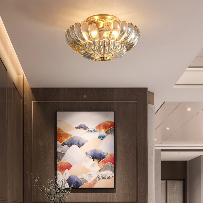 Dahlia Glass Semi-Flush Mount