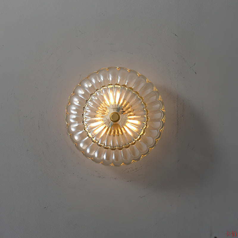 Dahlia Glass Semi-Flush Mount