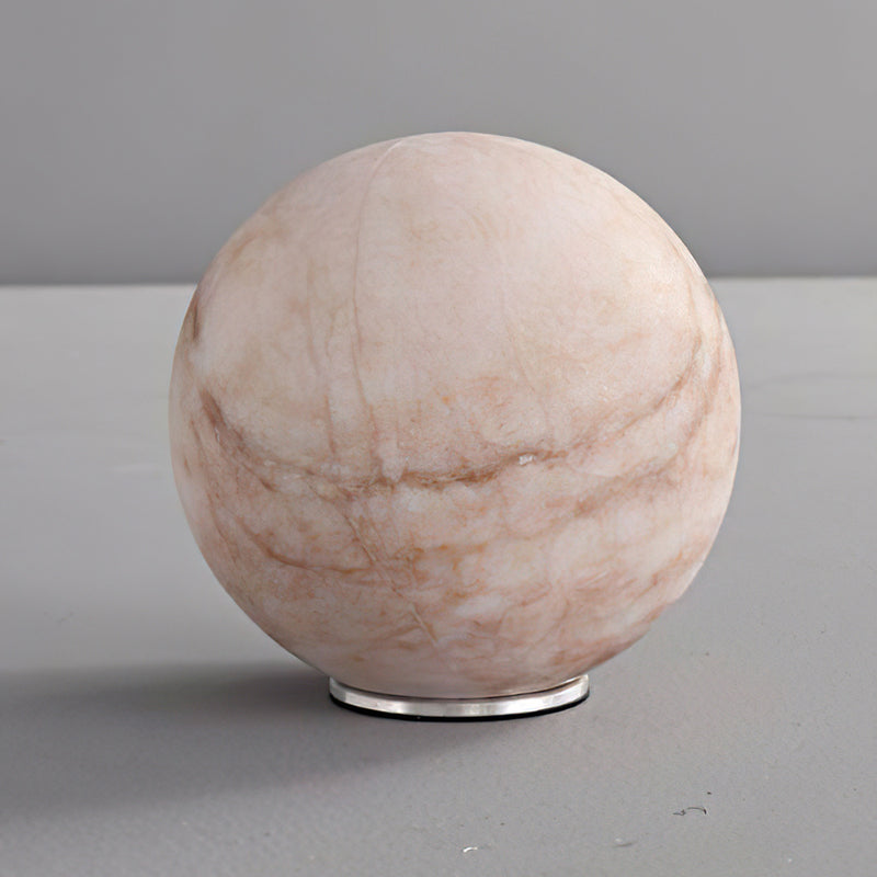 Declan Alabaster Sphere Table Lamp(Built-in Battery)