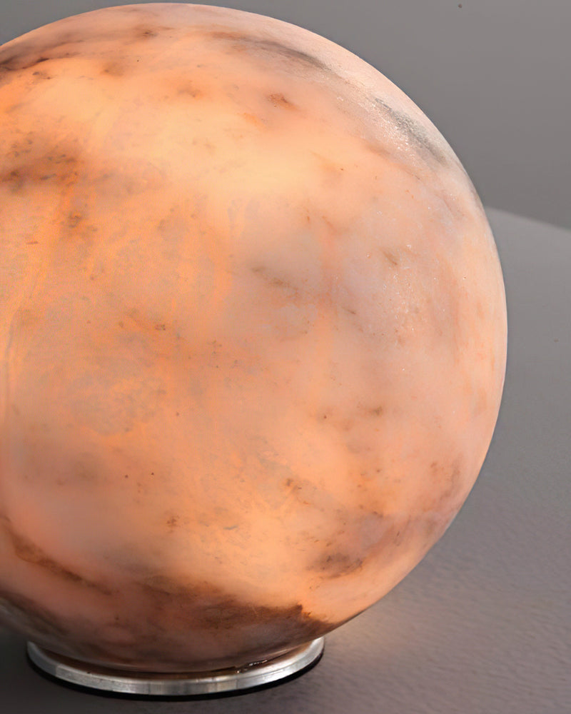 Declan Alabaster Sphere Table Lamp(Built-in Battery)
