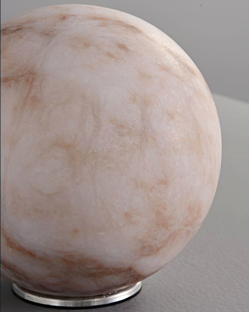 Declan Alabaster Sphere Table Lamp(Built-in Battery)