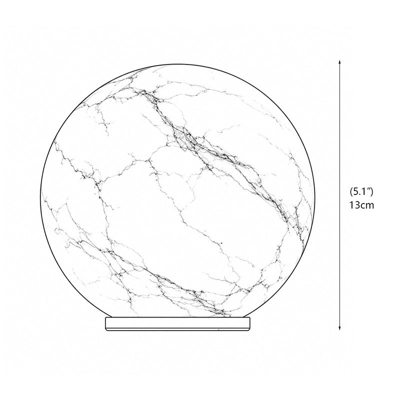 Declan Alabaster Sphere Table Lamp(Built-in Battery)