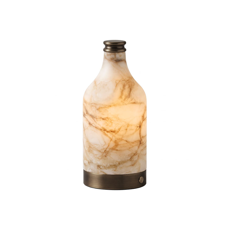 Delancey Alabaster Bottle Table Lamp (Built-in Battery)