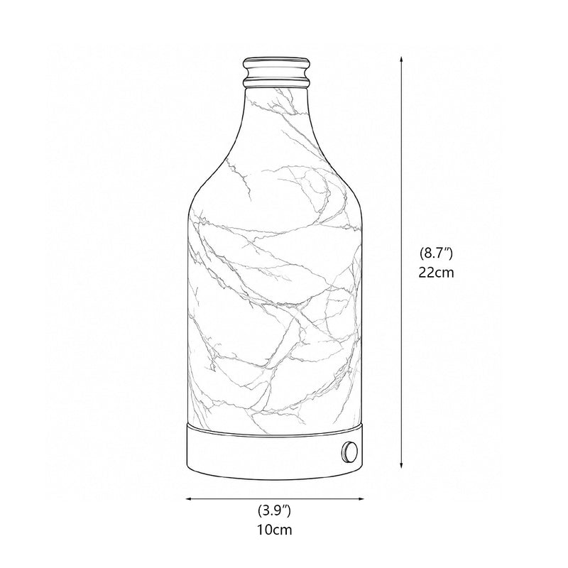 Delancey Alabaster Bottle Table Lamp (Built-in Battery)
