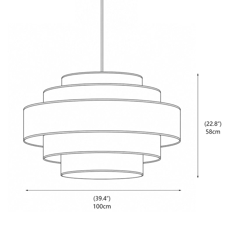 Dumora Fabric Pendant Lamp – detail 3