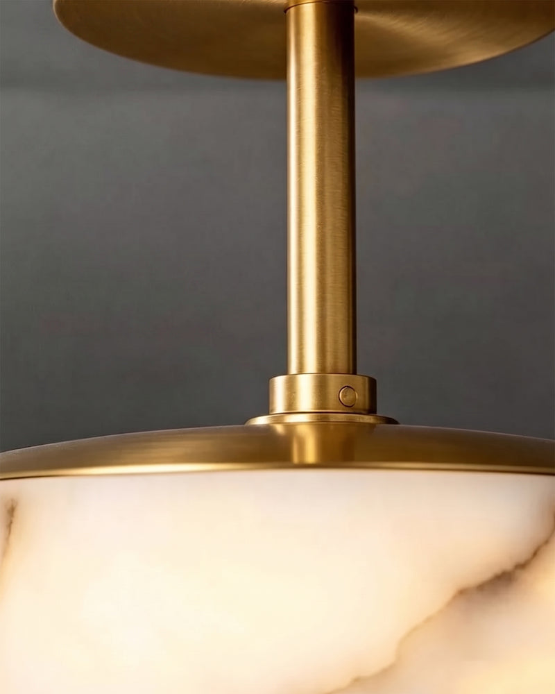 Ebell Alabaster Semi-Flush Mount