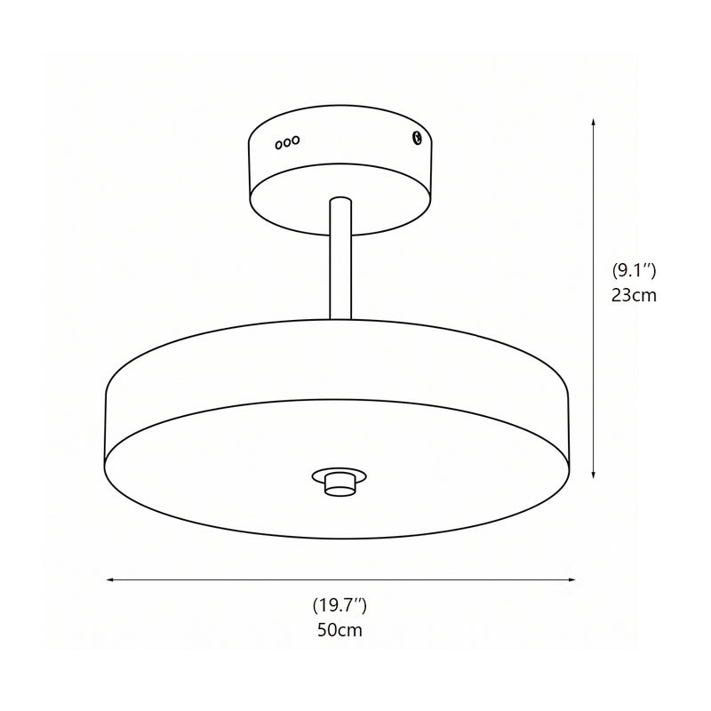 Ebell Alabaster Semi-Flush Mount