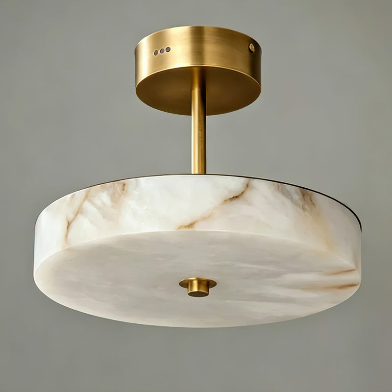 Ebell Alabaster Semi-Flush Mount