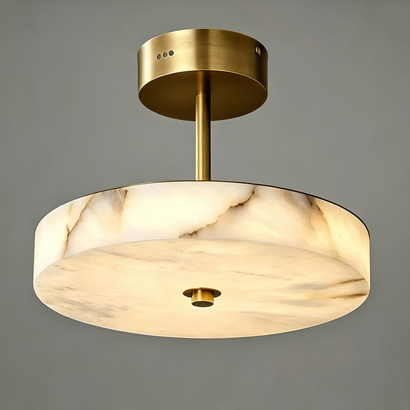 Ebell Alabaster Semi-Flush Mount