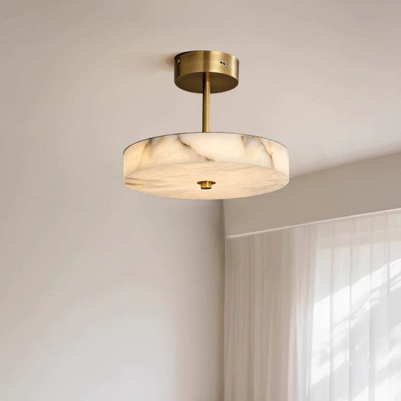 Ebell Alabaster Semi-Flush Mount