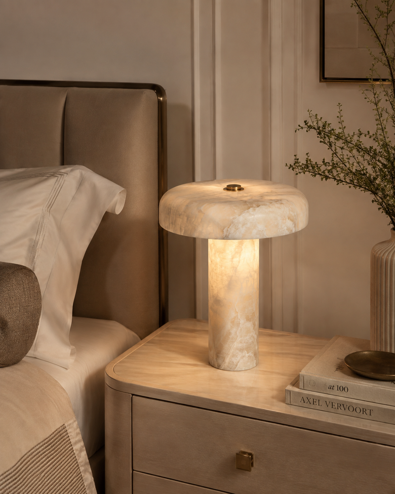 Eira Crackle Alabaster Table Lamp