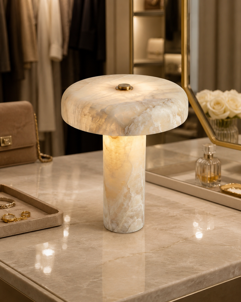 Eira Crackle Alabaster Table Lamp