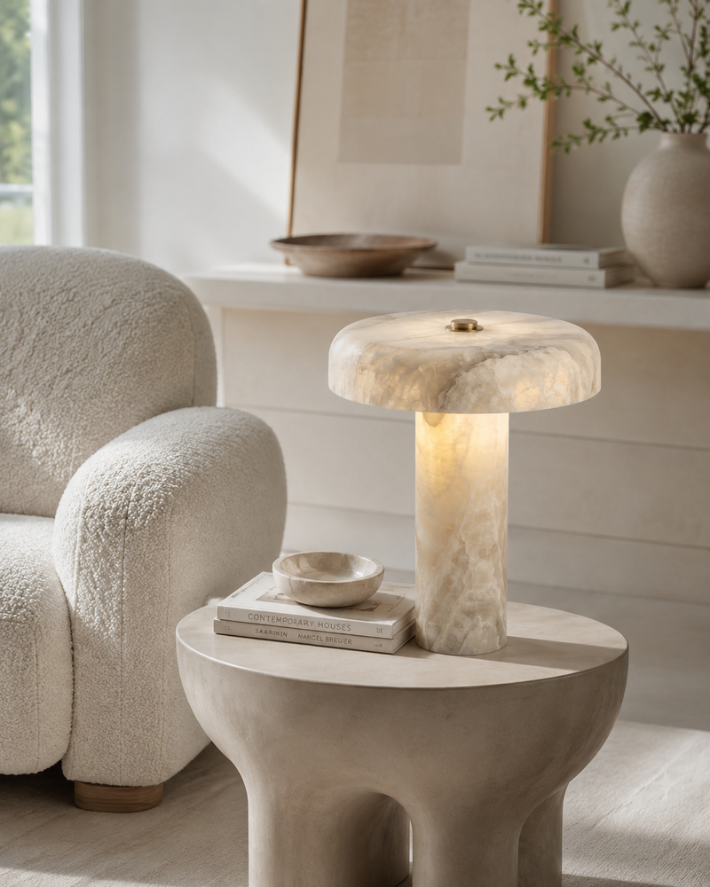 Eira Crackle Alabaster Table Lamp
