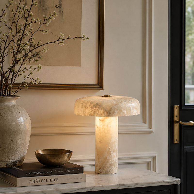 Eira Crackle Alabaster Table Lamp