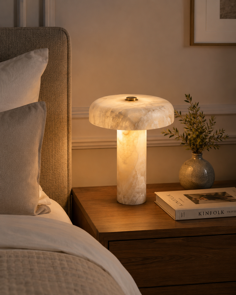 Eira Crackle Alabaster Table Lamp