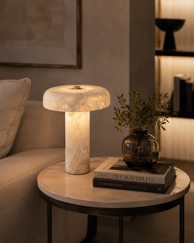 Eira Crackle Alabaster Table Lamp