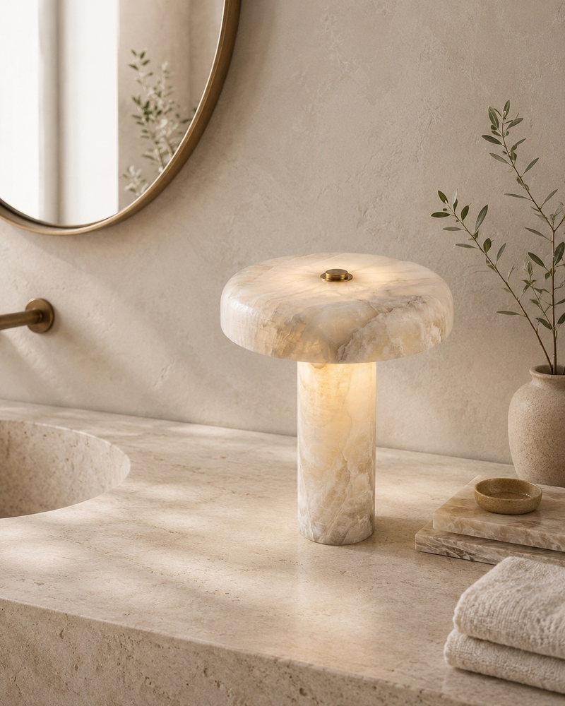 Eira Crackle Alabaster Table Lamp