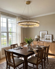 Eldon Banded Glass Halo Chandelier – detail 10