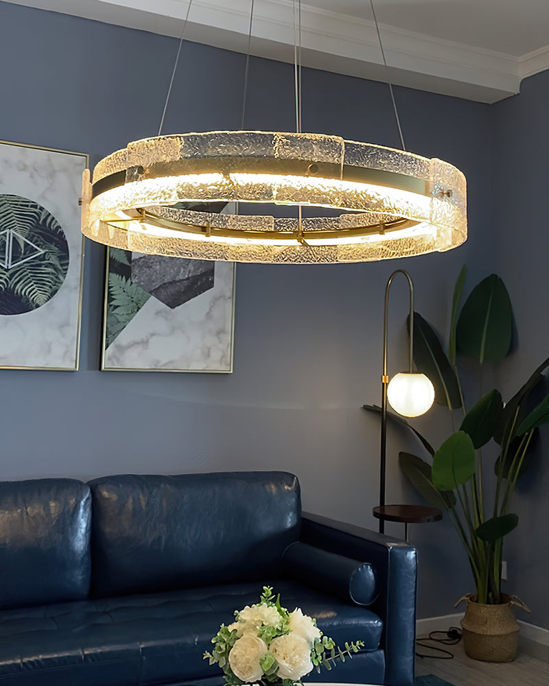 Eldon Banded Glass Halo Chandelier – detail 14