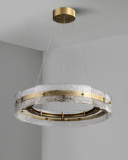 Eldon Banded Glass Halo Chandelier – detail 12