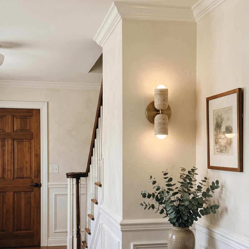 Emerson Travertine Totem Wall Sconce