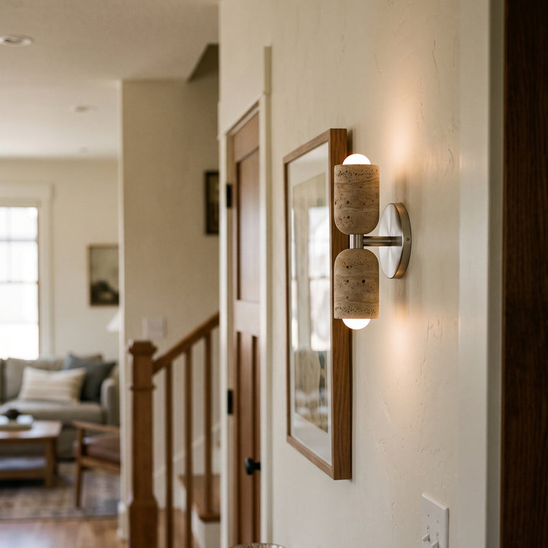 Emerson Travertine Totem Wall Sconce