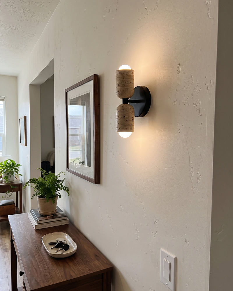 Emerson Travertine Totem Wall Sconce