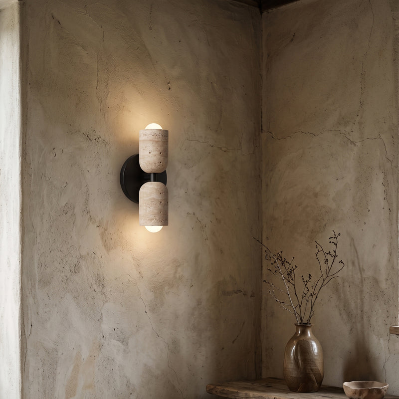 Emerson Travertine Totem Wall Sconce